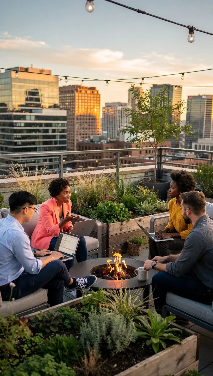 Illustration of task management software with automation features