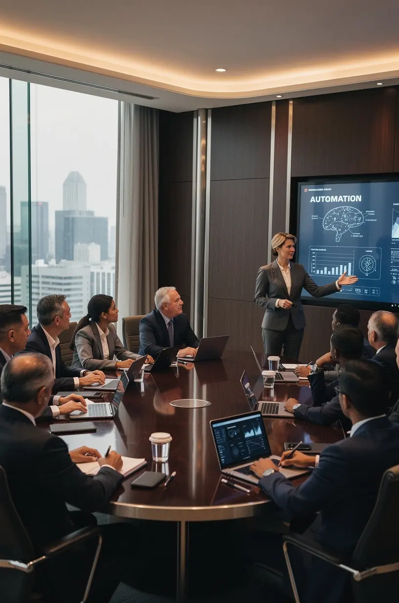 Illustration of automated workflow processes simplifying tasks